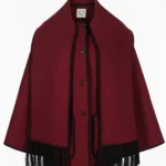 Gilet Cachemir Shasha + cachecol - Rouge Bordeaux