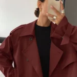 Demi Trench Shasha - Rouge Bordeaux
