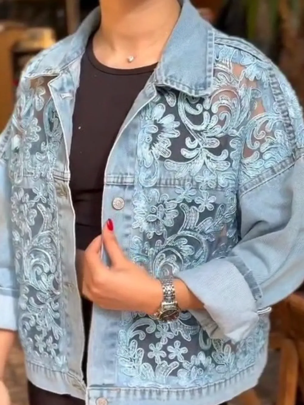 Veste Jean Dentelle