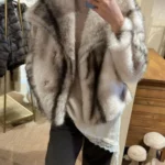 Veste Fourrure JJ Fashion - Blanc et Marron