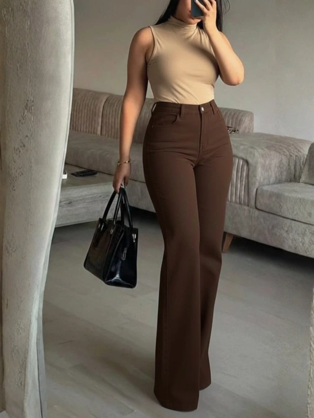 Jean Marron  Wide Leg