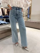 Jeans Bling Poche Plaquée