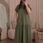 Robe Paula avec poche - Vert Militaire