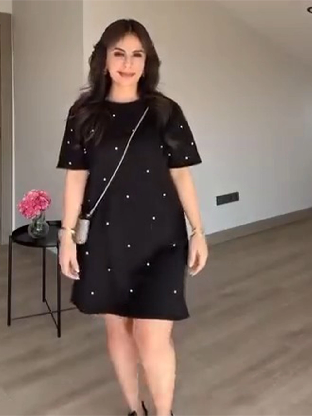 Robe courte strass